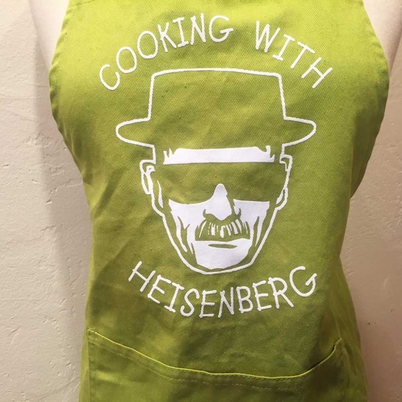 Guerilla Graphix Other - "Cooking with Heisenberg" Green Apron Breaking Bad